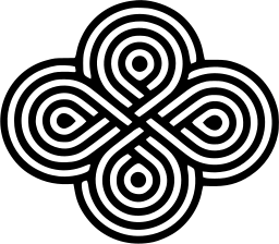 Mark 1004: Four looped knot of concentric stripes. Circles, designed by Maria Frediani for Magnolia S.P.A. Trademarks & Symbols Vol. 2, Kuwayama, 1973.