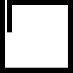 Mark 1046: Thick square outline with an open corner and a short inner bar. Rectangles, designed by Siegfried Odermatt for E. H. Schelling & Co. Trademarks & Symbols Vol. 2, Kuwayama, 1973.