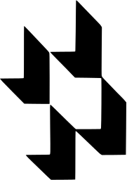 Mark 1080: Angular stepped shapes zigzagging down in black. Rectangles, designed by Ward & Saks Inc. for Steel Properties. Trademarks & Symbols Vol. 2, Kuwayama, 1973.