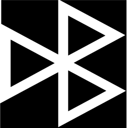 Mark 1102: White outlined triangles pointing right on a black square. Rectangles, designed by Hans Hartmann. Trademarks & Symbols Vol. 2, Kuwayama, 1973.