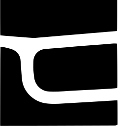 Mark 1114: Black block with a white curved channel running around an inner slab. Rectangles, designed by A. Van der Beken. Trademarks & Symbols Vol. 2, Kuwayama, 1973.