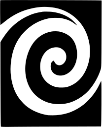 Mark 1120: White spiral curling from the upper left to the centre. Rectangles, designed by Charles Macmurray, Latham Tyler Jensen Inc. for Culligan, Inc. Trademarks & Symbols Vol. 2, Kuwayama, 1973.