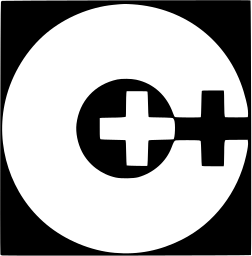 Mark 1124: Large white disc holding a black circle with plus signs. Rectangles, designed by Hans Hartmann for Blutspendedienst Rotes Kreuz. Trademarks & Symbols Vol. 2, Kuwayama, 1973.