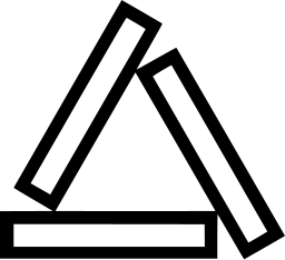 Mark 1150: Triangle made of three separate bars with offset ends. Triangles, designed by Magalhaes, Noronha & Pontual for Editore Delta SA. Trademarks & Symbols Vol. 2, Kuwayama, 1973.