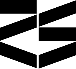 Mark 1177: Slanted black bars stacked into a zigzag block. Polygons, designed by Ludvik Feller for Ceslosiovensky Spisovatel. Trademarks & Symbols Vol. 2, Kuwayama, 1973.