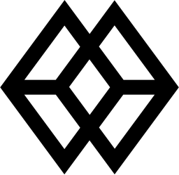 Mark 1186: Interlocked diamond outlines forming a wide lattice. Polygons, designed by Adolf Flückiger for Willisan. Trademarks & Symbols Vol. 2, Kuwayama, 1973.