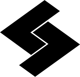 Mark 1190: Two angular arrows forming an S shape. Polygons, designed by Adrian Frutiger for Scripta. Trademarks & Symbols Vol. 2, Kuwayama, 1973.