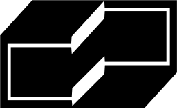 Mark 1192: Black box in perspective with a white rectangle frame and a diagonal slot. Polygons, designed by Francesc Guitart for “SJC” Consumer’s Cooperative Society. Trademarks & Symbols Vol. 2, Kuwayama, 1973.