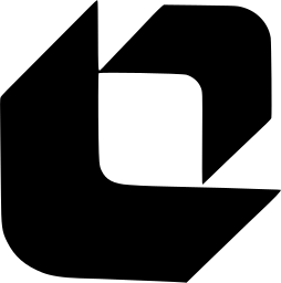 Mark 1202: Rounded black corner frame with a slanted base and a notch. Polygons, designed by Robert Miles Runyan for City Investing Co. Trademarks & Symbols Vol. 2, Kuwayama, 1973.