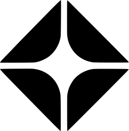 Mark 1211: Four pointed star formed by four curved planes in a diamond. Polygons, designed by Carol Lipper & Tomoko Miho for Atlantic Richfield. Trademarks & Symbols Vol. 2, Kuwayama, 1973.