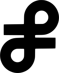 Mark 1249: Thick looping stroke crossing a horizontal bar at two points. Curves, designed by Yvon Laroche & Pierre-Yves Pelletier for Laplante & Langevin. Trademarks & Symbols Vol. 2, Kuwayama, 1973.