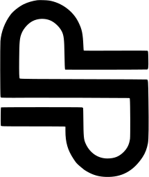 Mark 1252: Thick bracket shape looping around itself in a hook. Curves, designed by Walter Ballmer for Möbelfirma. Trademarks & Symbols Vol. 2, Kuwayama, 1973.