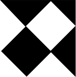 Mark 1301: Square of black triangles and white diamonds in a checker pattern. Arrows, designed by Richard Geiger+Signa Ltd. for Aerlod Teoranta. Trademarks & Symbols Vol. 2, Kuwayama, 1973.