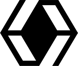 Mark 1317: Hexagon frame wrapped around a black diamond. Arrows, designed by Otsuka Design Office for Hachiman Electronic Works,Ltd. Trademarks & Symbols Vol. 2, Kuwayama, 1973.