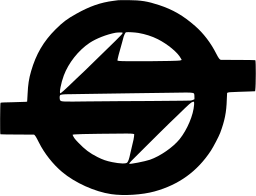 Mark 1333: Ring crossed by a bar with arrows pointing in opposite directions. Arrows, designed by Josef Slobosz for Poland Railroad. Trademarks & Symbols Vol. 2, Kuwayama, 1973.