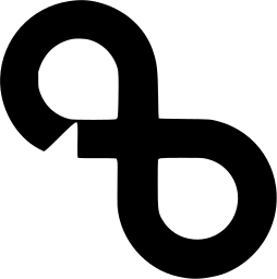Mark 1419: Squared infinity loop built from thick right angled bands. Signs, designed by Marcel Wyss for Bernhard. Trademarks & Symbols Vol. 2, Kuwayama, 1973.