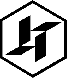 Mark 1488: Angular slashed character in black inside a thin hexagon outline. Japanese syllabary, katakana, designed by Matsuoka Studio for Torii Medicines. Trademarks & Symbols Vol. 2, Kuwayama, 1973.