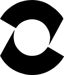 Mark 1501: Thick ring with a pie wedge cut from both its left and right sides. Japanese syllabary, hiragana, designed by Shigeru Ishikawa for Kobe Bank. Trademarks & Symbols Vol. 2, Kuwayama, 1973.