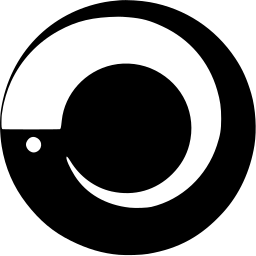 Mark 236: Black snake coiled into a ring around a solid disc. Animals, designed by Tom Geismar & Ivam Chermayeff & Geismar Associates for Project. Trademarks & Symbols Vol. 2, Kuwayama, 1973.