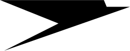 Mark 263: Sharp black wedge pointing right with fine speed lines along its top edge. Birds, designed by Theyre Lee-Elliott for British Overseas Airways Corp. Trademarks & Symbols Vol. 2, Kuwayama, 1973.