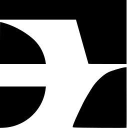 Mark 266: Abstract bird in flight built from black blocks and curved cutouts. Birds, designed by Jiri Rathousky for Project. Trademarks & Symbols Vol. 2, Kuwayama, 1973.