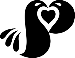 Mark 281: Plump bird with a white heart on its wing and a splash of drops at its tail. Birds, designed by Dixon & Parcels Associates Inc. for Pennsylvania Dutch Brand Products, Inc. Thomas J.Lipton, Inc. Trademarks & Symbols Vol. 2, Kuwayama, 1973.