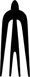 Mark 293: Slender bird made of long tapering strokes meeting at a point. Birds, designed by Walter Diethelm for Haas’sche Schriftgiesserei AG. Trademarks & Symbols Vol. 2, Kuwayama, 1973.