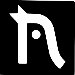 Mark 325: White bird shape with a long neck and dot eye in a black square. Birds, for Nagasakiya. Trademarks & Symbols Vol. 2, Kuwayama, 1973.