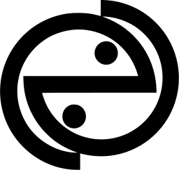 Mark 378: Two fish like forms turning in a circle, one a spiral with a dot eye. Fish, designed by Peter Läderach for B.Fischer AG. Trademarks & Symbols Vol. 2, Kuwayama, 1973.