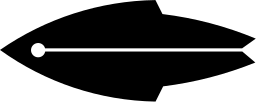 Mark 388: Slim leaf shaped fish with one thin line through its body. Fish, designed by Waertsila Notzjoe. Trademarks & Symbols Vol. 2, Kuwayama, 1973.