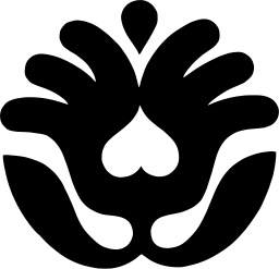 Mark 425: Symmetric folk flower with a white heart at its centre. Flowers, designed by Ken Parkhurst for Snowmass-at-Aspen. Trademarks & Symbols Vol. 2, Kuwayama, 1973.