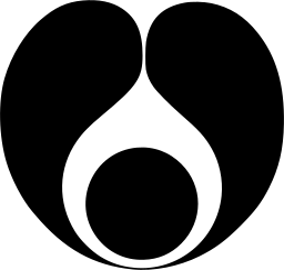 Mark 426: Black disc opening like a seed around a white drop and a round ball. Flowers, designed by Jacques Nathan-Garamond for Lita SA. Trademarks & Symbols Vol. 2, Kuwayama, 1973.