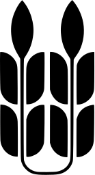 Mark 504: Bundle of three wheat ears bound with a thin line. Trees, designed by Shuji Torigoe for Tokyo Store Co., Ltd. Trademarks & Symbols Vol. 2, Kuwayama, 1973.
