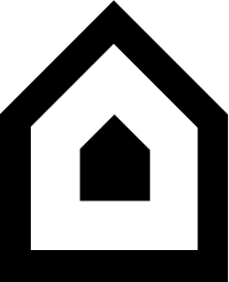 Mark 516: House outline with a smaller solid house inside. Architecture, for Centro Fly Casa. Trademarks & Symbols Vol. 2, Kuwayama, 1973.