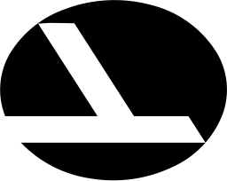 Mark 551: White swooping wedge like a wing cut into a black oval. Conveyances, designed by Lippincott & Margulies Inc for Eastern Air Lines. Trademarks & Symbols Vol. 2, Kuwayama, 1973.
