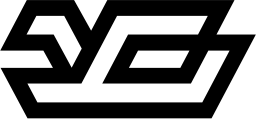 Mark 552: Angular interlocking bands drawn in thick parallelogram lines. Conveyances, designed by Marcel Wyss for Tanner. Trademarks & Symbols Vol. 2, Kuwayama, 1973.