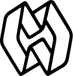Mark 579: Two hexagonal bands folding and interlocking in thick line. Tools, designed by Chermayeff & Geismar Associates for Central National Corp. Trademarks & Symbols Vol. 2, Kuwayama, 1973.