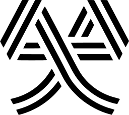 Mark 583: Parallel black bands folding into a pair of angular peaks. Tools, designed by Gerard Wernars for Ten Cate. Trademarks & Symbols Vol. 2, Kuwayama, 1973.