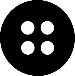 Mark 600: Plain black button with four holes. Tools, designed by Romulo Maccio for Muestras S.A. Trademarks & Symbols Vol. 2, Kuwayama, 1973.