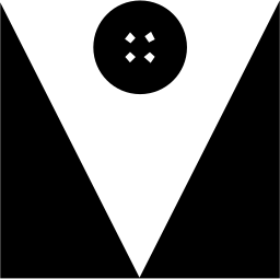 Mark 601: Wide shirt collar V with one round button above it. Tools, designed by Olle Eksell for Melka AB. Trademarks & Symbols Vol. 2, Kuwayama, 1973.