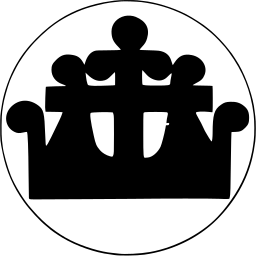 Mark 610: Heavy crown with a cross on top inside a thin ring. Tools, designed by Kunstgewerbeschule, Basel. Trademarks & Symbols Vol. 2, Kuwayama, 1973.
