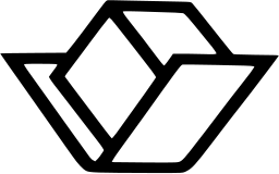 Mark 618: Folded angular shape that reads like a paper hat or open box. Tools, designed by Hans-Werner Manko for Deutscher Packungs-Wettbewerb. Trademarks & Symbols Vol. 2, Kuwayama, 1973.