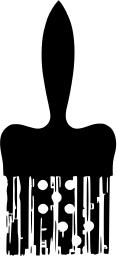 Mark 633: Wide paintbrush with a rounded handle and ragged bristles. Tools, designed by Morton Goldsholl for Martin Senour Co. Trademarks & Symbols Vol. 2, Kuwayama, 1973.