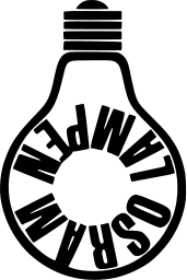 Mark 655: Light bulb with the words OSRAM LAMPEN set in a ring inside it. Tools, designed by A Student of Kungstgewerbeschule Basel for Osram Lampen Nn. Trademarks & Symbols Vol. 2, Kuwayama, 1973.