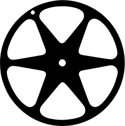Mark 667: Round film reel with six curved spokes and a centre hub. Tools, designed by Josef Grabner for Filmo. Trademarks & Symbols Vol. 2, Kuwayama, 1973.