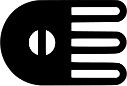 Mark 672: Rounded plug with a circle and four long looping prongs. Tools, designed by Otto Kramar for Project. Trademarks & Symbols Vol. 2, Kuwayama, 1973.