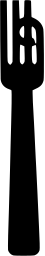 Mark 678: Black table fork with a dollar sign cut into its tines. Tools, designed by Adrian Loos for Nine Muses Restaurant. Trademarks & Symbols Vol. 2, Kuwayama, 1973.