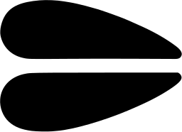 Mark 683: Two long black drops pointing in the same direction, one above the other. Tools, designed by Porter, Goodman & Cheatham for Ben Pearson. Trademarks & Symbols Vol. 2, Kuwayama, 1973.