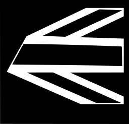 Mark 710: White outline of a flag in perspective on a black square. Tools, designed by F.H.K. Henrion. Trademarks & Symbols Vol. 2, Kuwayama, 1973.