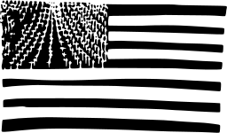 Mark 711: American flag with a field of stars and horizontal stripes. Tools, designed by Felix Muckenhirn for Felix & Zita Muckenhirn. Trademarks & Symbols Vol. 2, Kuwayama, 1973.
